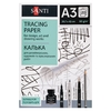 Калька А3, 20 аркушів, щільність 60 г/м2, в папці 180167 Santi