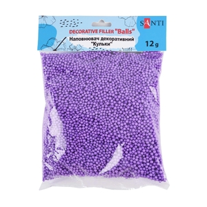 Наповнювач декоративний фіолетовий, 12 г Кульки 743147 Santi