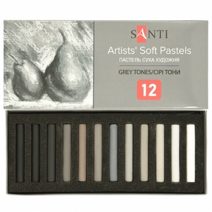 Пастель суха 12 кольорів Grey Tones 353698 Santi