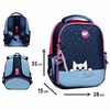 Рюкзак школьный каркасный Meow-Meow H-100 Yes, ортопедическая спинка, анатомические S-образные лямки, нагрудный ремень, светоотражающие элементы