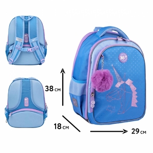 Рюкзак школьный Magic Unicorn S-111 559893 Yes, ортопедическая спинка, уплотненный корпус, светоотражающие элементы, система Quick Set-UP для регулировки лямок