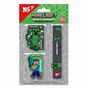 Закладки магнітні, 3 шт в наборі Minecraft.Boom 708345 Yes