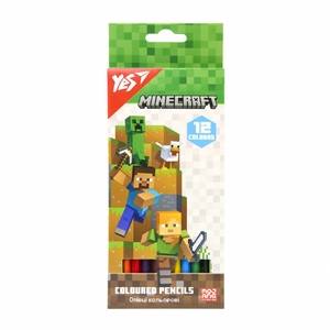 Карандаши цветные, 12 цветов Minecraft 290760 Yes
