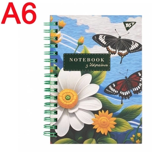 Блокнот А6, 64 страницы в клетку, обложка картон твердый Ukrainian notebook 152027 Yes