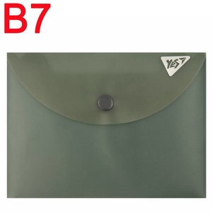 Папка-конверт В7, на кнопке, зеленая Fusion 492330 Yes