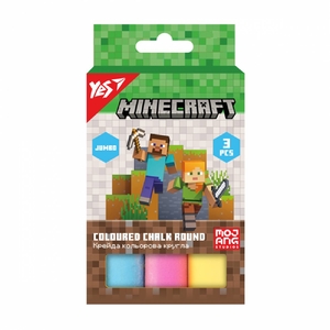 Крейда кольорова, 3 кольори JUMBO Minecraft 400552 Yes