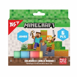 Крейда кольорова, 6 кольорів Minecraft JUMBO 400558 Yes