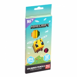 Карандаши цветные двусторонние, 24 цвета (12 шт) Minecraft Spring 290775 Yes