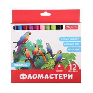 Фломастеры, 12 цветов, на водной основе Classic Jumbo 650592 1 Вересня