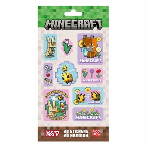 Набор пластиковых 2D наклейок, 9 шт на листе Minecraft Spring Animals 708534 Yes