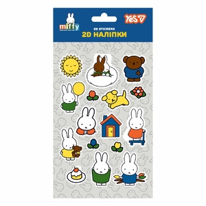 Набор 2D наклейок пластиковых, 16 шт на листе Miffy 708538 Yes