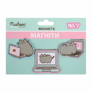 Магніт для дошки, 3 шт в наборі Pusheen Laptop 708549 Yes