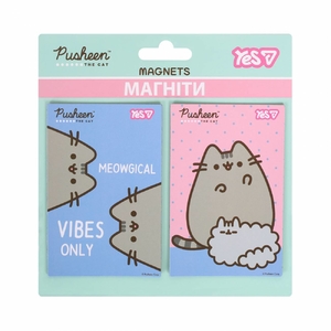 Магніт для дошки, розмір 6х9 см, 2 шт в наборі Pusheen Vibes only 708558 Yes
