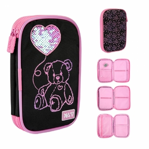 Пенал-книжка на 2 відділення, з LED-підсвічуванням, 24х16х4 см Pink Bear PH-35 Yes