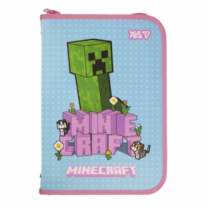 Папка для тетрадей пластиковая А4+, с внутренним карманом, на молнии Minecraft Spring 492334 Yes