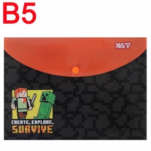 Папка-конверт В5, на кнопці Minecraft Survive 492340 Yes