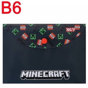 Папка-конверт В6, на кнопке Minecraft TNT 492343 Yes