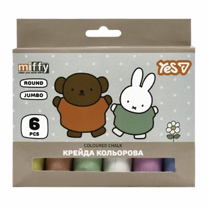 Крейда кольорова, 6 кольорів JUMBO Miffy 400570 Yes