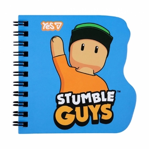 Блокнот 10х10 см, 30 страниц в клеточку, обложка картон твердый Stumble Guys Blue 152186 Yes