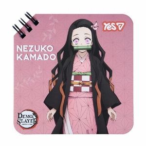 Блокнот 11х11 см, 80 страниц в линию, обложка картон твердый Demon Slayer Nezuko 152193 Yes