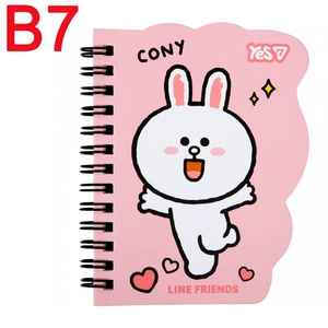 Блокнот В7, 60 страниц в клетку, обложка картон мягкий Line Friends Cony pink 152218 Yes