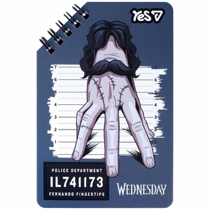Блокнот 9,5х14,5 см, 60 страниц в линию, обложка картон твердый Wednesday Thing 152232 Yes