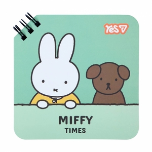 Блокнот 11х11 см, 80 страниц в линию, обложка картон твердый Miffy Bear 152251 Yes