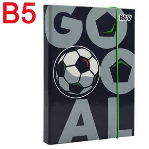 Папка для зошитів картонна В5, на гумці Football 500254 Yes