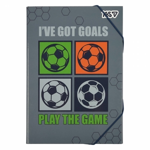 Папка для уроків праці А4, на гумках Football 500255 Yes