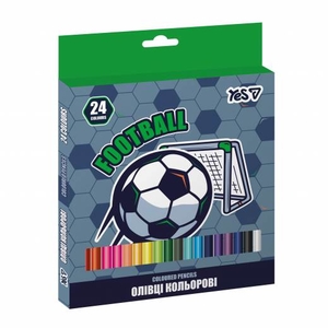Олівці кольорові, 24 кольори Football 290785 Yes