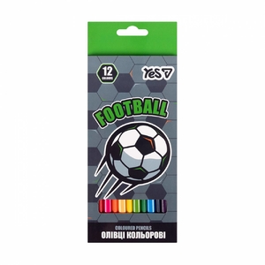 Олівці кольорові, 12 кольорів Football 290786 Yes
