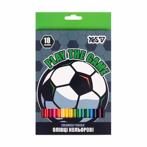 Олівці кольорові, 18 кольорів Football 290788 Yes