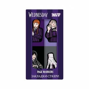Стикеры-закладки пластиковые, 4 вида по 20 листов Wednesday 170475 Yes