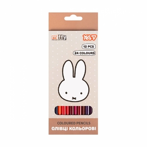 Олівці кольорові двосторонні, 24 кольори (12 шт) Miffy 290790 Yes