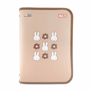 Папка для тетрадей пластиковая А4, с внутренним карманом, на молнии Miffy 492408 Yes