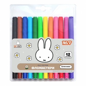 Фломастеры, 12 цветов, на водной основе Miffy 650604 Yes