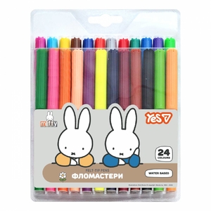 Фломастеры, 24 цветов, на водной основе Miffy 650606 Yes