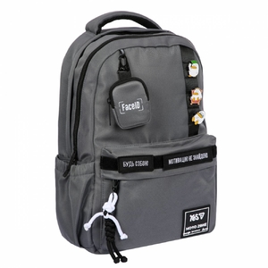 Рюкзак шкільний Mood Zone Grafit T-51L Yes, ущільнена спинка, анатомічні S-подібні лямки, посилене дно