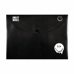 Папка-конверт А4, на кнопке Smiley World 492442 Yes