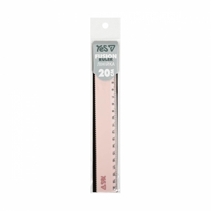 Лінійка пластикова, 20 см, з хвилястим краєм Fusion Powdery 370756 Yes