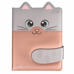 Щоденник шкільний, обкладинка шкіра тверда Cat Tail 911687 Yes