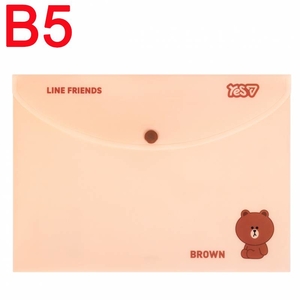 Папка-конверт В5, на кнопці Line Friends 492464 Yes