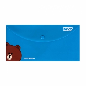 Папка-конверт 14х26 см, на кнопці Line Friends 492467 Yes