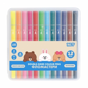 Набір маркерів, 12 кольорів Line Friends 650613 Yes