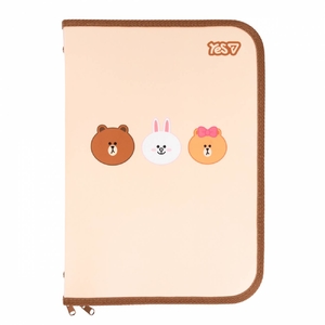 Папка для уроков труда А4, на молнии, с внутренним карманом Line Friends 492470 Yes