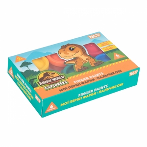 Пальчикові фарби, 6 кольорів по 30 мл Jurassic World Kids 956950 Yes