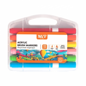 Набір акрилових маркерів, 12 кольорів Orange Line 650623 Yes