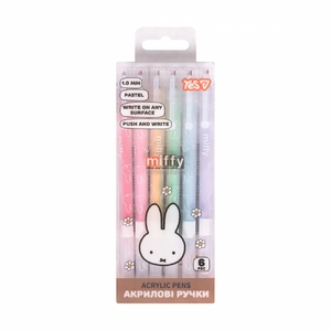 Набір акрилових ручок 6 кольорів, 1 мм Miffy 412311 Yes