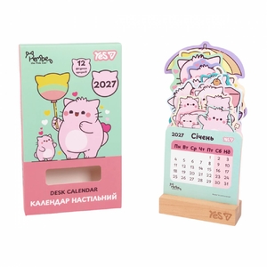 Календарь настольный на подставке 2027 год, 12,5х27,5 см Pembe the Cat 270284 Yes