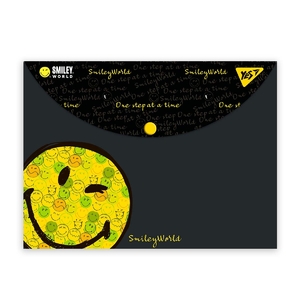 Папка-конверт А4, на кнопці Smiley World 492016 Yes